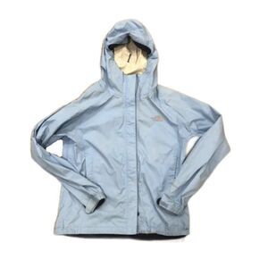 North Face baby blue rain jacket